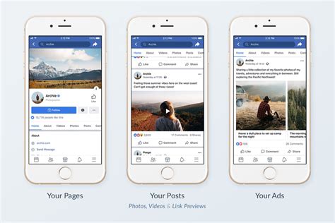Facebook Page Phone&nbsp;Mockup