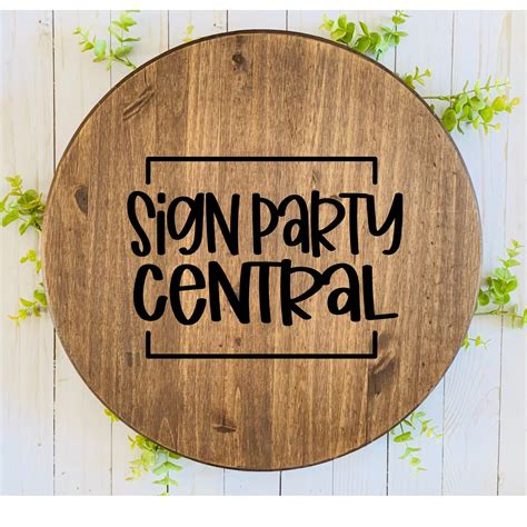 Round Wood Sign Mockup