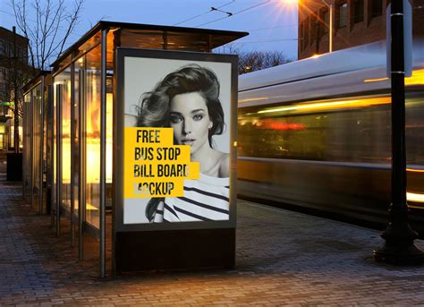 Bus Stop Billboard&nbsp;Mockup