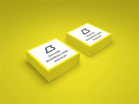 Square Business Card Mockup Psd Free&nbsp;Download