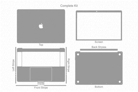 Macbook Pro Skin Template Vector Free&nbsp;Download