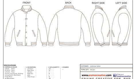 Varsity Jacket Template&nbsp;Free