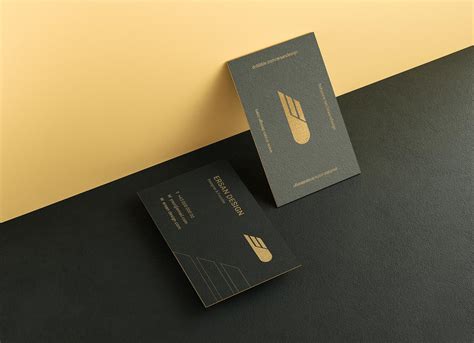 Gold Foil Business Card Mockup&nbsp;Psd