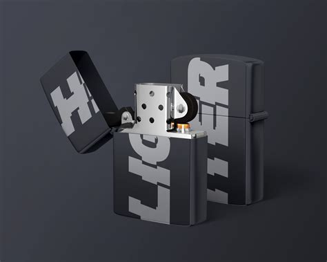 Zippo Lighter Mockup&nbsp;Free