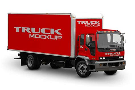 Delivery Truck Mockup&nbsp;Free