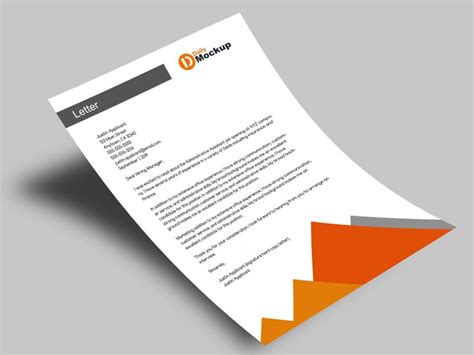A4 Letterhead Mockup Free&nbsp;Download