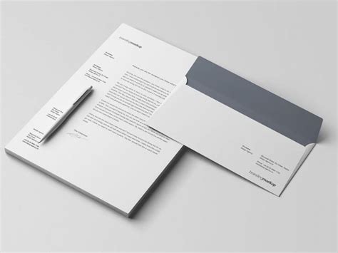 Business Card Letterhead Envelope Mockup Free&nbsp;Download