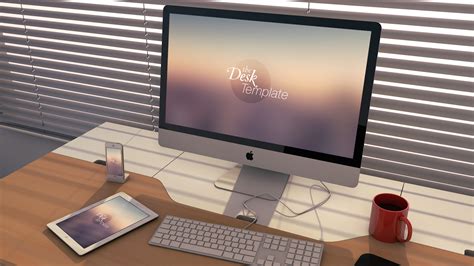 Computer Desk Mockup&nbsp;Free