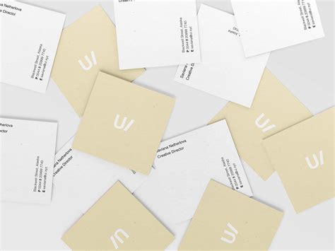 Square Business Cards Mockup Free&nbsp;Psd