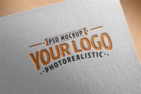 Paper Logo Mockup Free&nbsp;Download